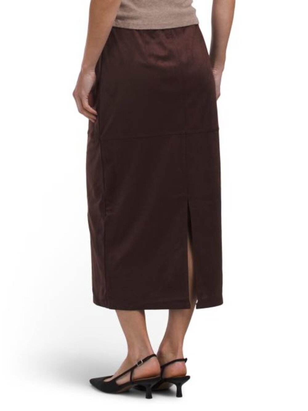 CATHERINE MALANDRINO Pull On Midi Skirt With Back Slit - Picture 2 of 3